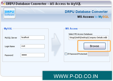 MS Zugang zum MySQL Datenbank-Konverter