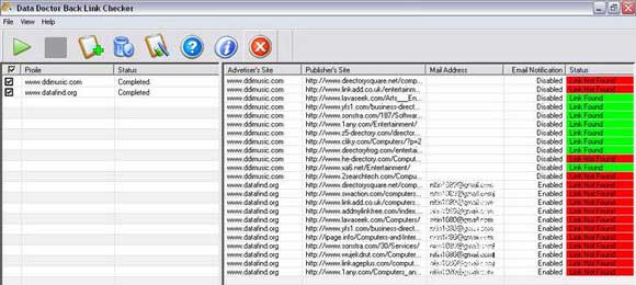 Screenshot of Back Link Analyzer