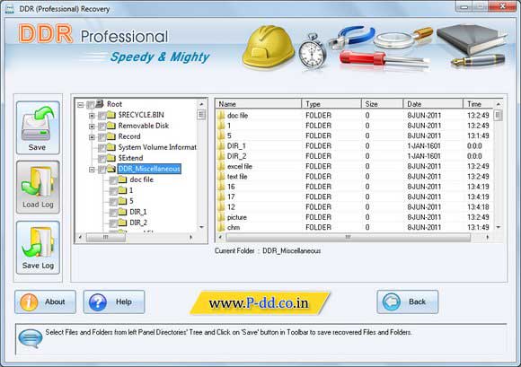 Screenshot of Data Recovery Files