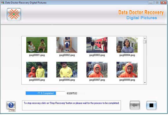 Screenshot of Digital Image Recovery Program