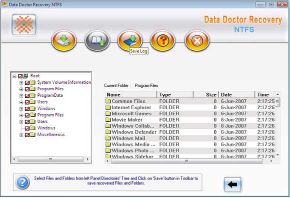 NTFS Partition Recovery screen shot