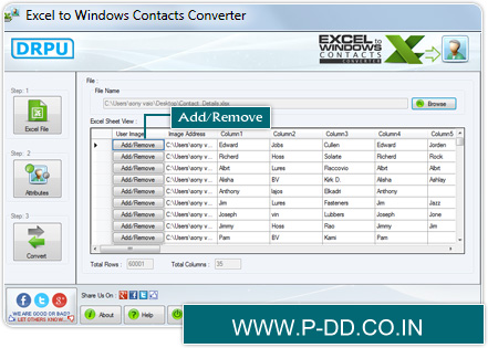 Excel to Windows Contacts Converter