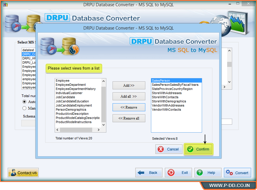 MS SQL to MySQL Database Converter