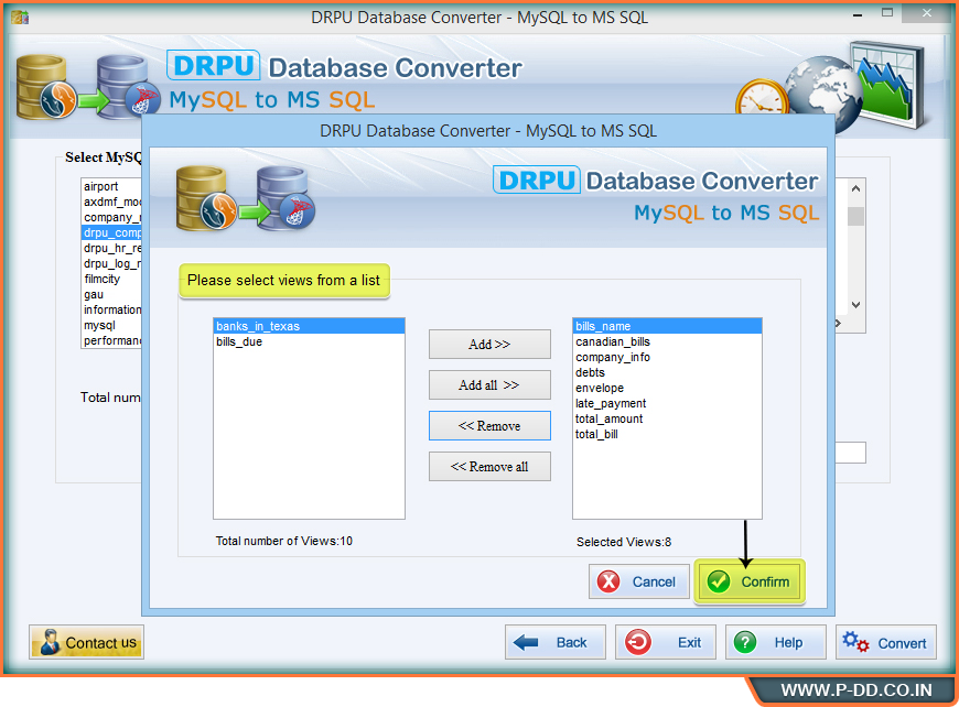 MySQL- MS SQL DB Converter