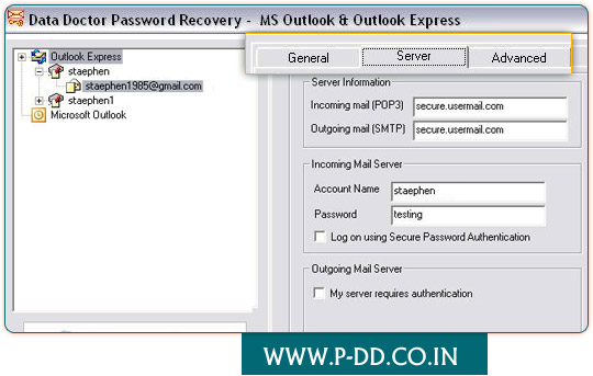 Outlook Express Password Recovery