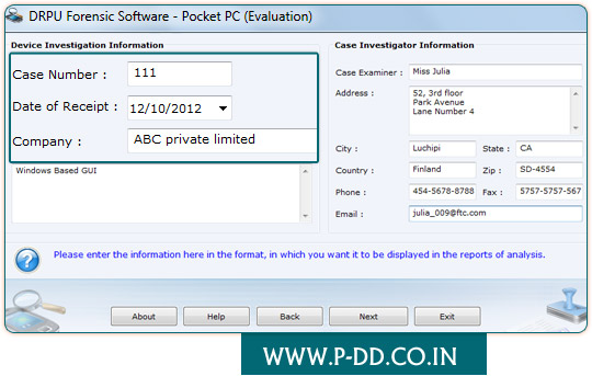 Pocket PC Forensic Tool