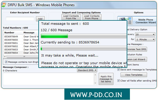 Bulk SMS Software - Windows Mobile Phone
